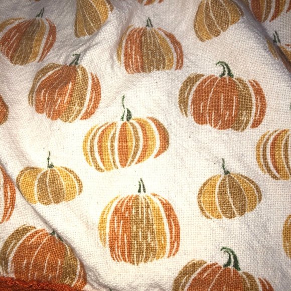 Cynthia Rowley Summer FALL Orange Pumpkin Gourd print apron Thanksgiving - Picture 4 of 4